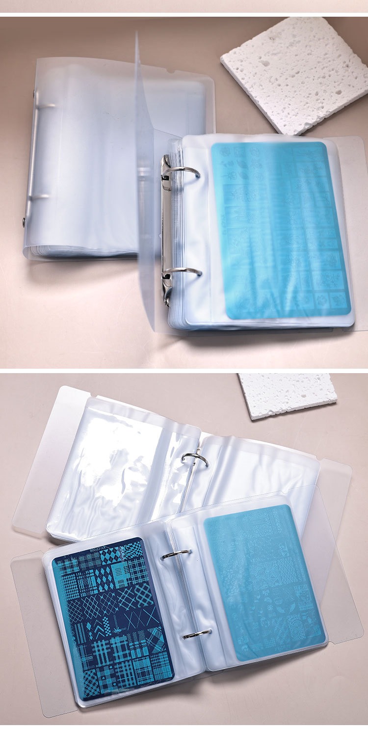 nail printing steel plate storage book, sticker card storage bag,