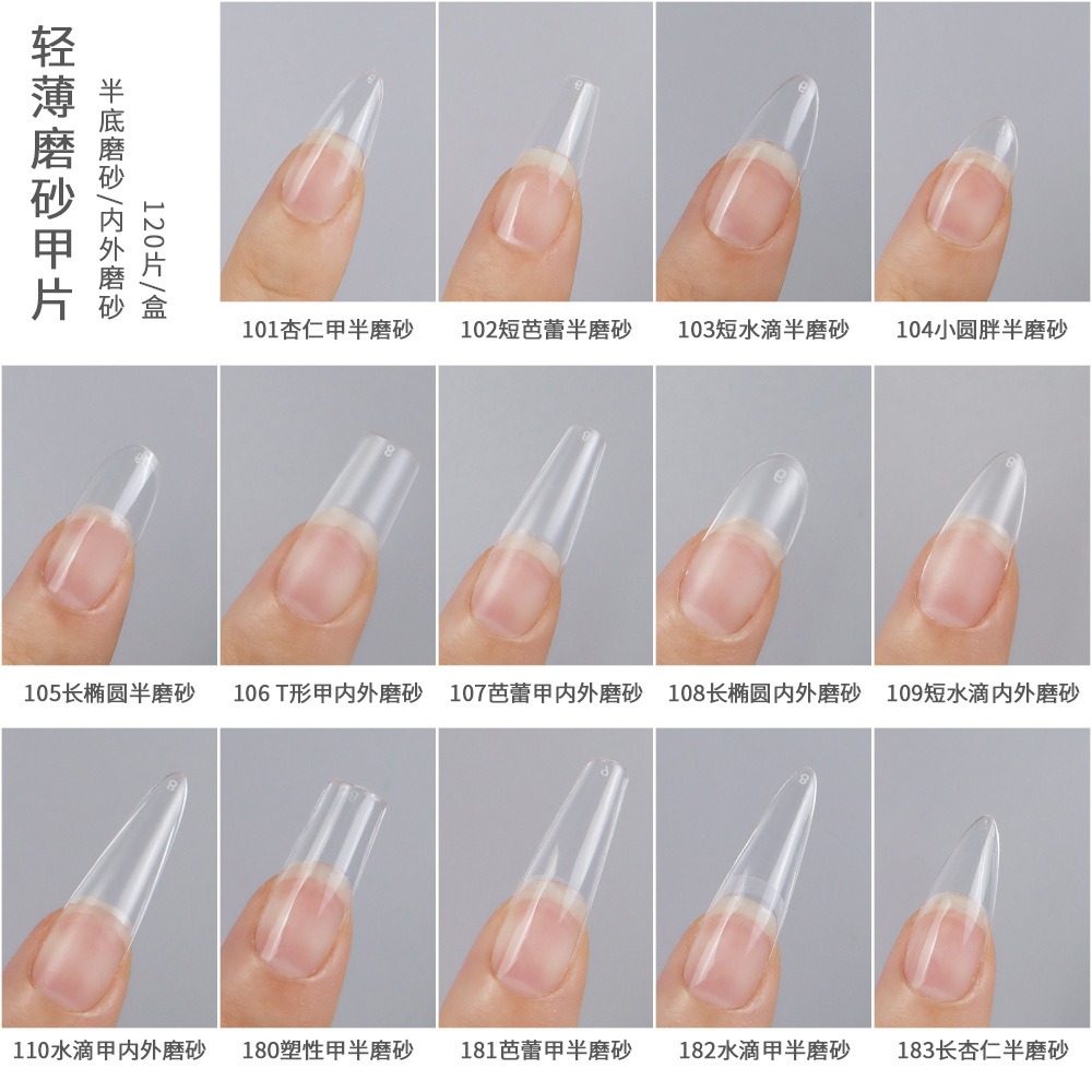 new type frosted wearing no mark, no carving nail tips 240 pieces in box