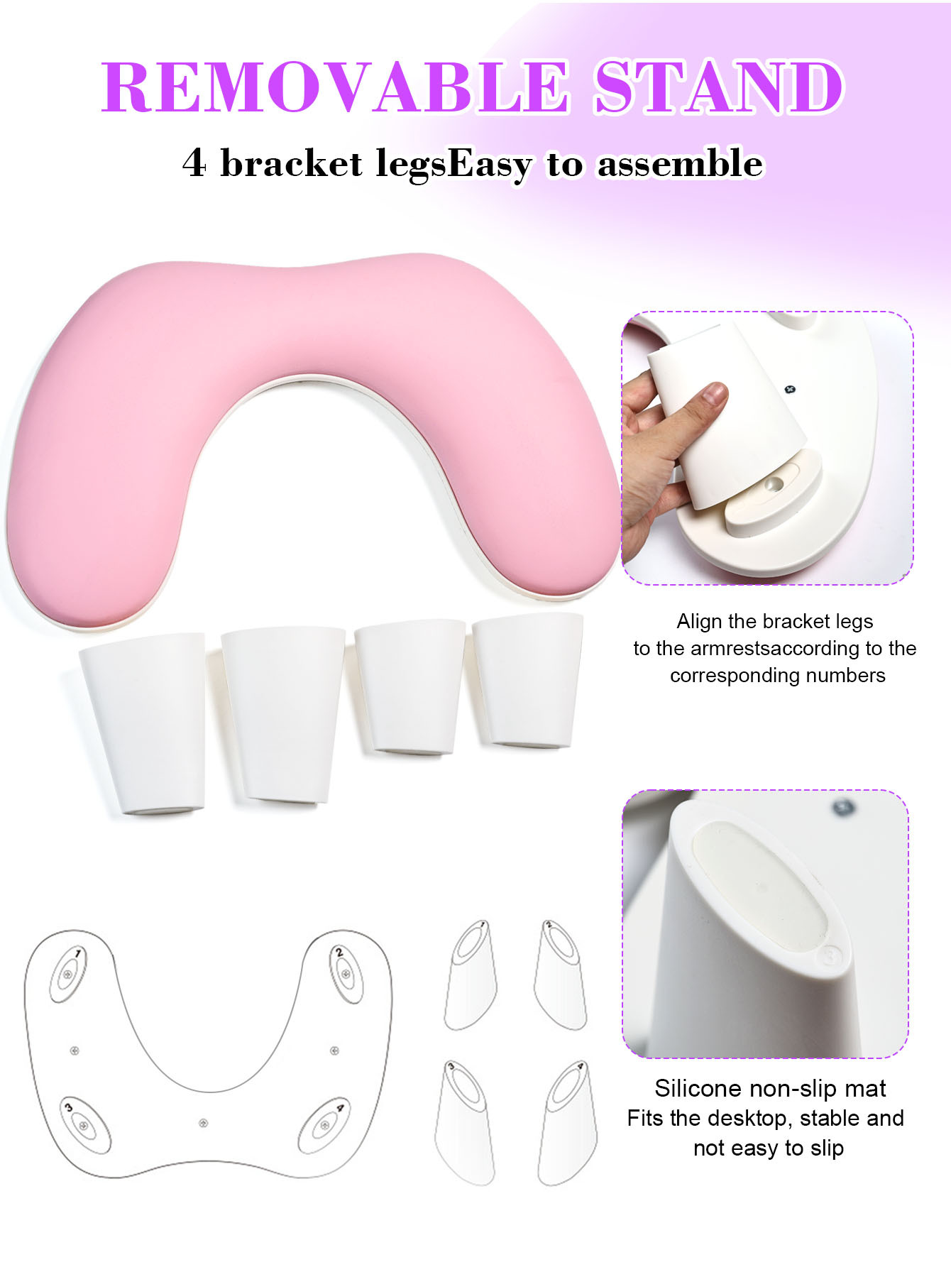 new russian light luxury pu nail hand pillow relieving fatigue, tilting soft pillow cushion