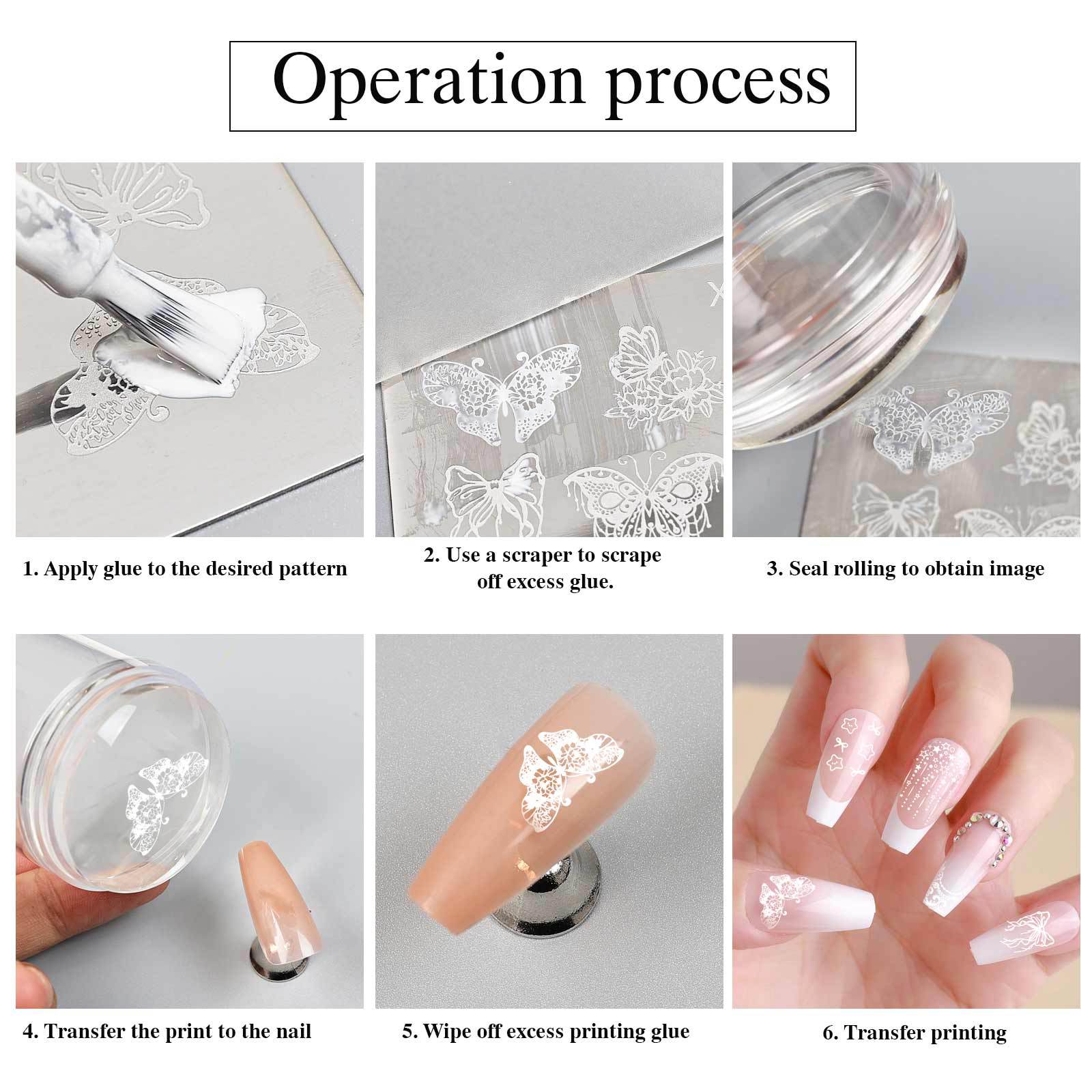 new nail silicone seal transparent transfer printing pattern printing silicone head