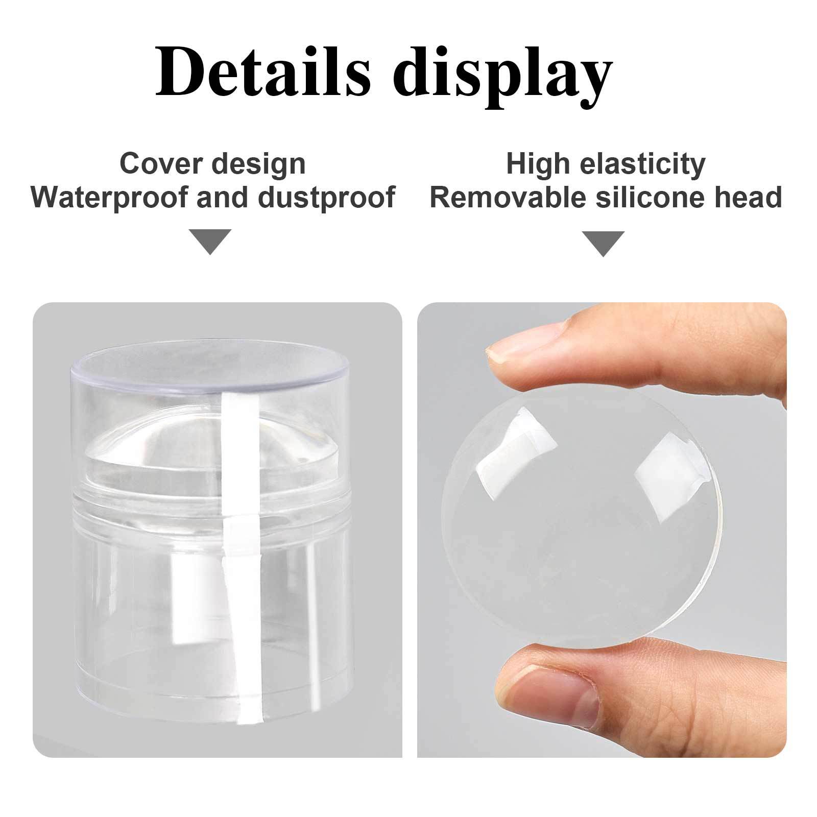 new nail silicone seal transparent transfer printing pattern printing silicone head