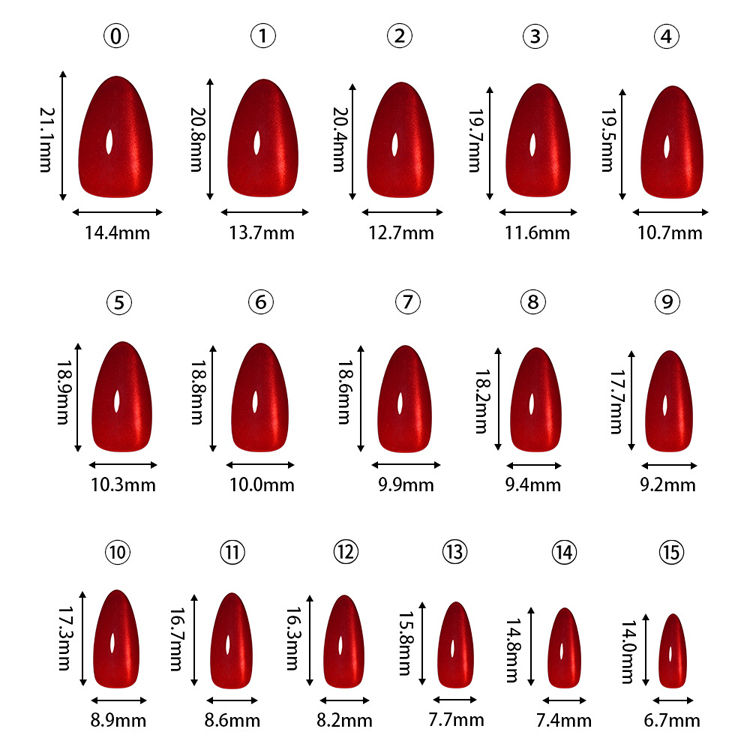 32pcs wearing armor cat eyes solid color atmospheric removable fake nail