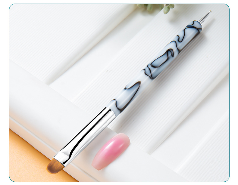 new nail art dual head point drill pen acrylic pen holder dual head dual-use nail art brush