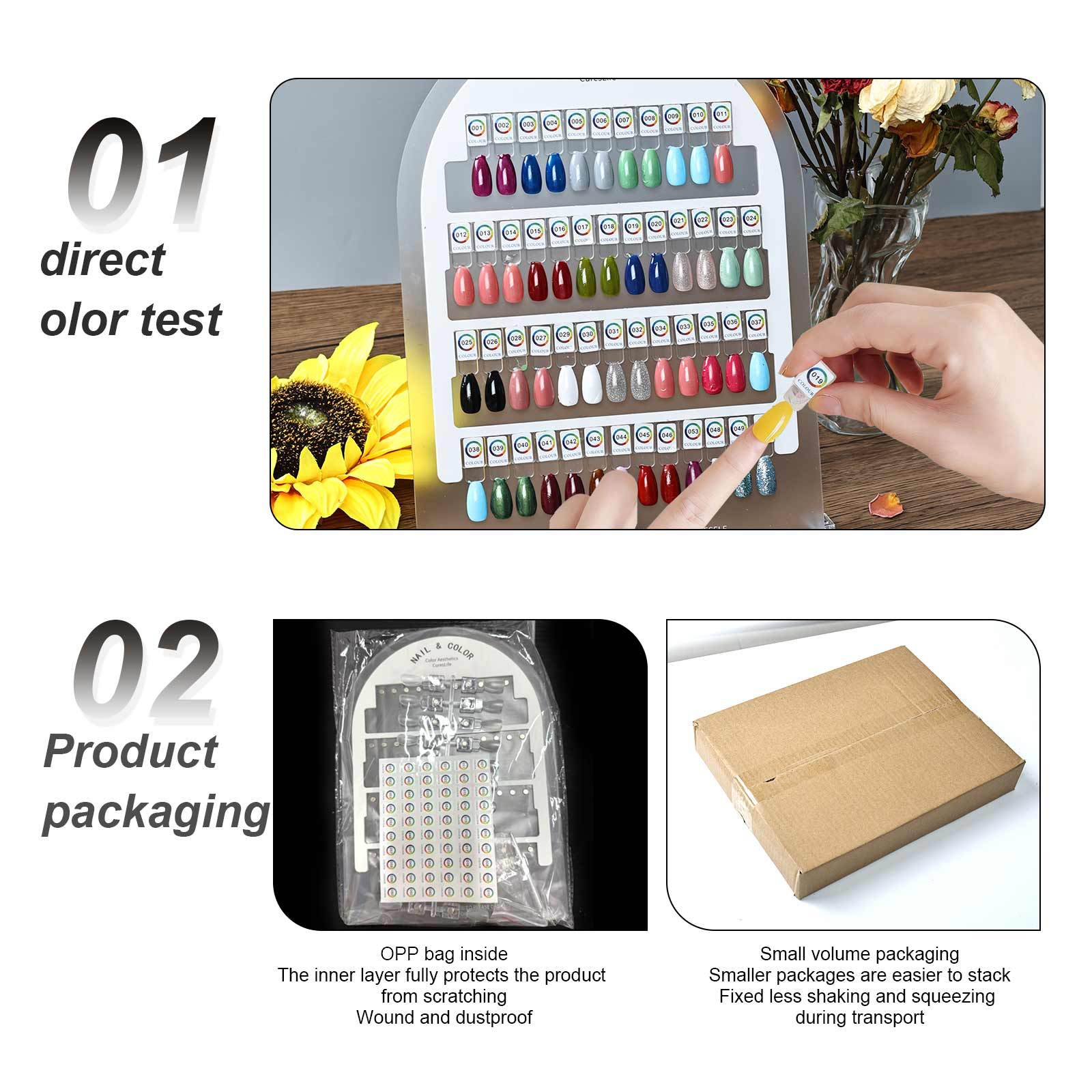magnetic nail color palette, detachable and color testing acrylic display board