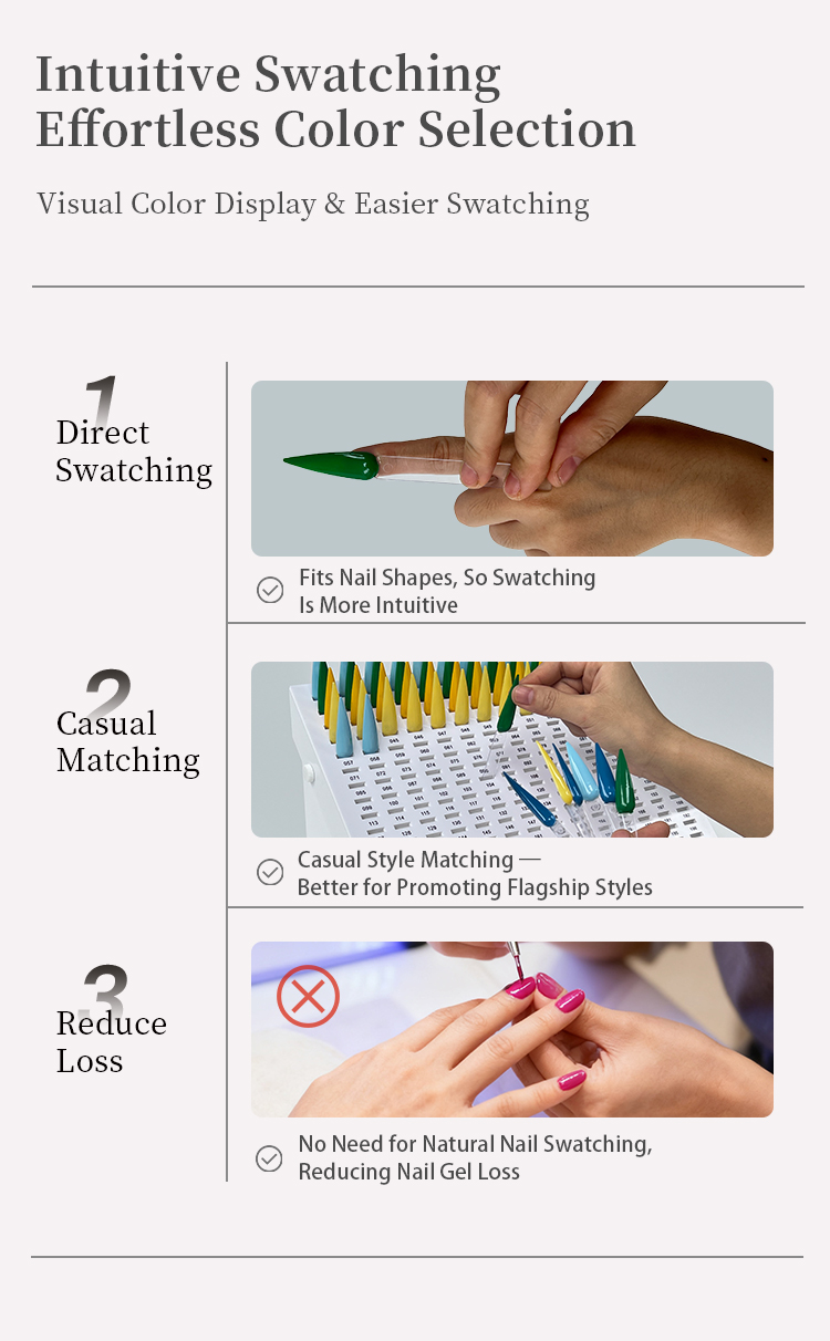 332 color nail display stand detachable color palette color style display tool