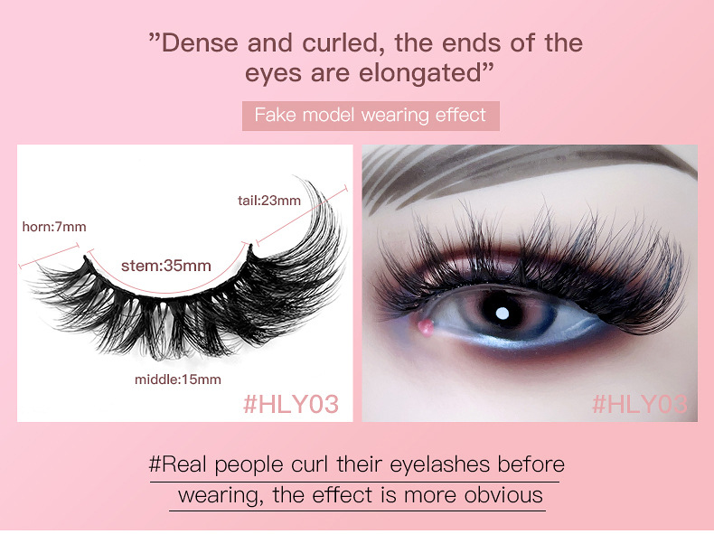 mink fur false eyelashes 8d thick curled explosive hair style 10 pairs set