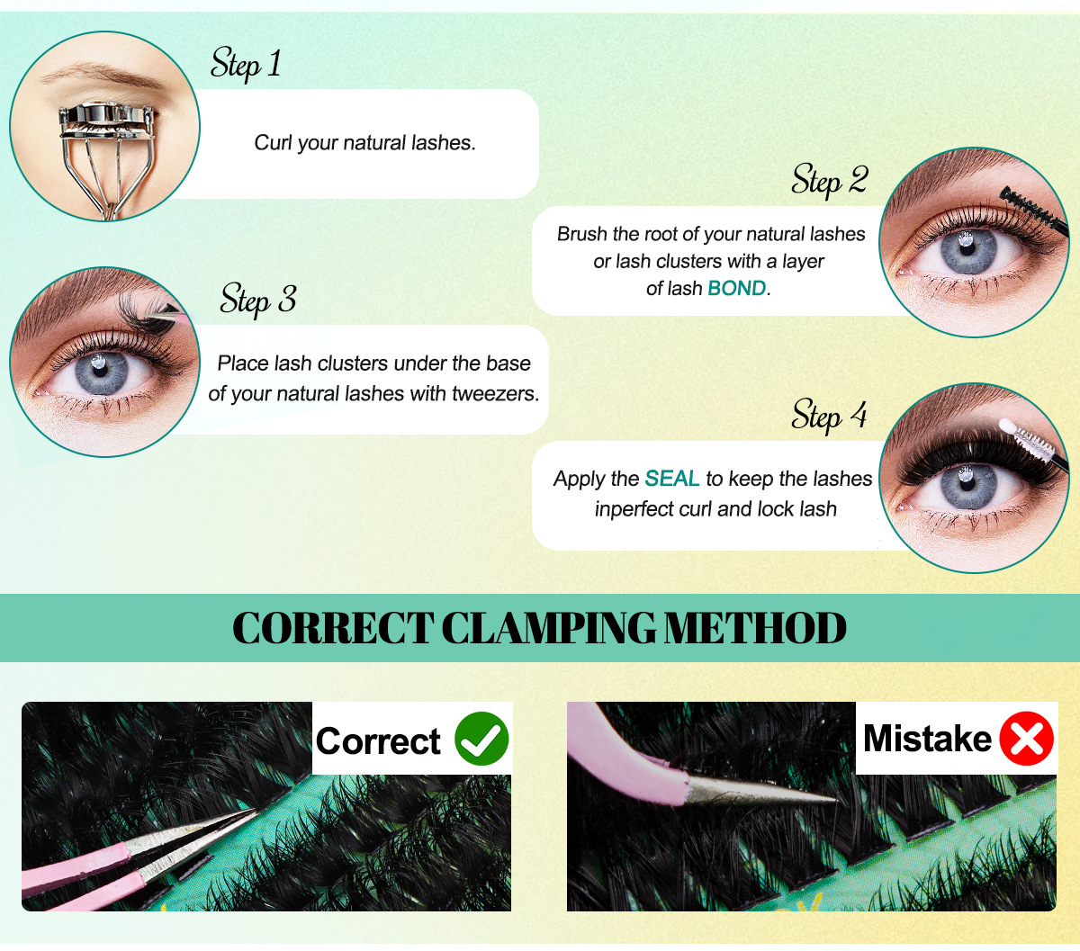 hot selling thick dd curly and bent mixed false eyelash 10-16m simulation single cluster grafted eye