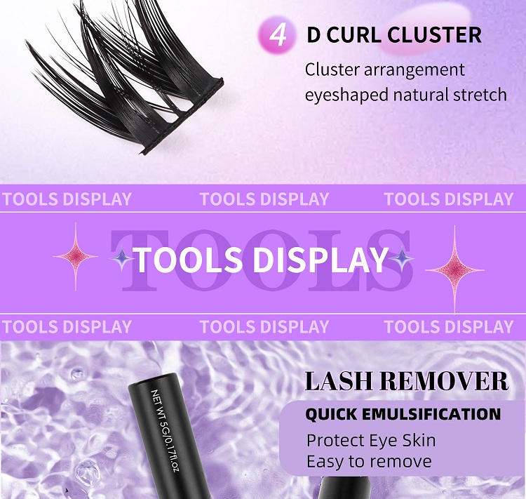 hot melt hair diy segmented false eyelash set box large capacity single cluster false eyelash set