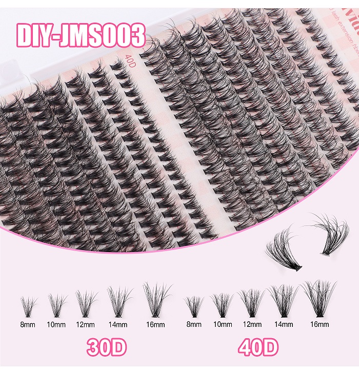 diy single cluster hair 640 clusters large capacity eyelash book d curve single cluster style mixed