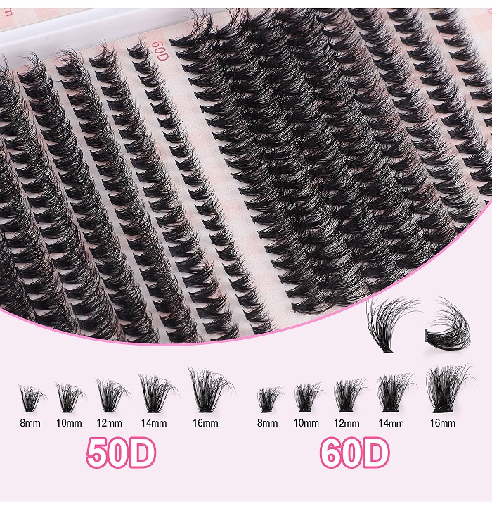 diy single cluster hair 640 clusters large capacity eyelash book d curve single cluster style mixed