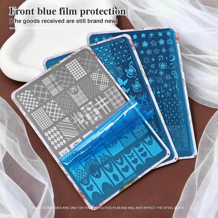nail printing steel plate grid pattern french line printing steel plate nail decoration nail tool