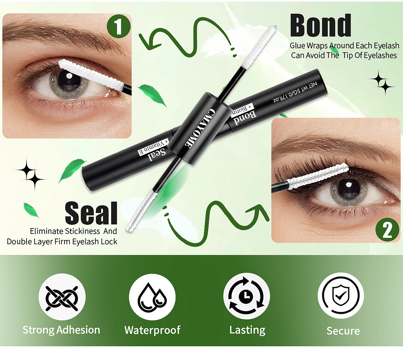 super large capacity, 530 clusters of fake eyelashes, diy grafting, mixed eyelashes