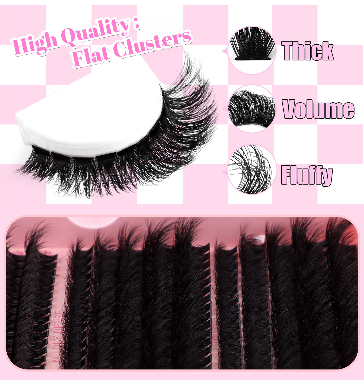 diy single cluster hair false eyelash natural thickening mixed mixing segmented 10-18mm eyelash
