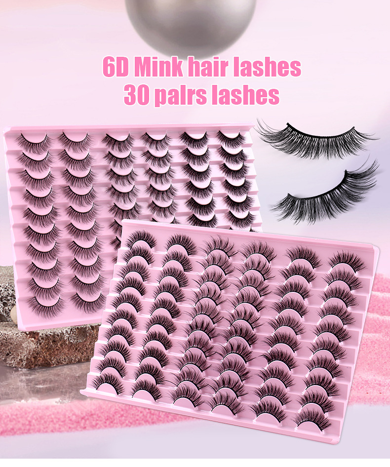 new product dd synthetic fiber russian curl false eyelash 30 pair pack thick natural grafted eyelash