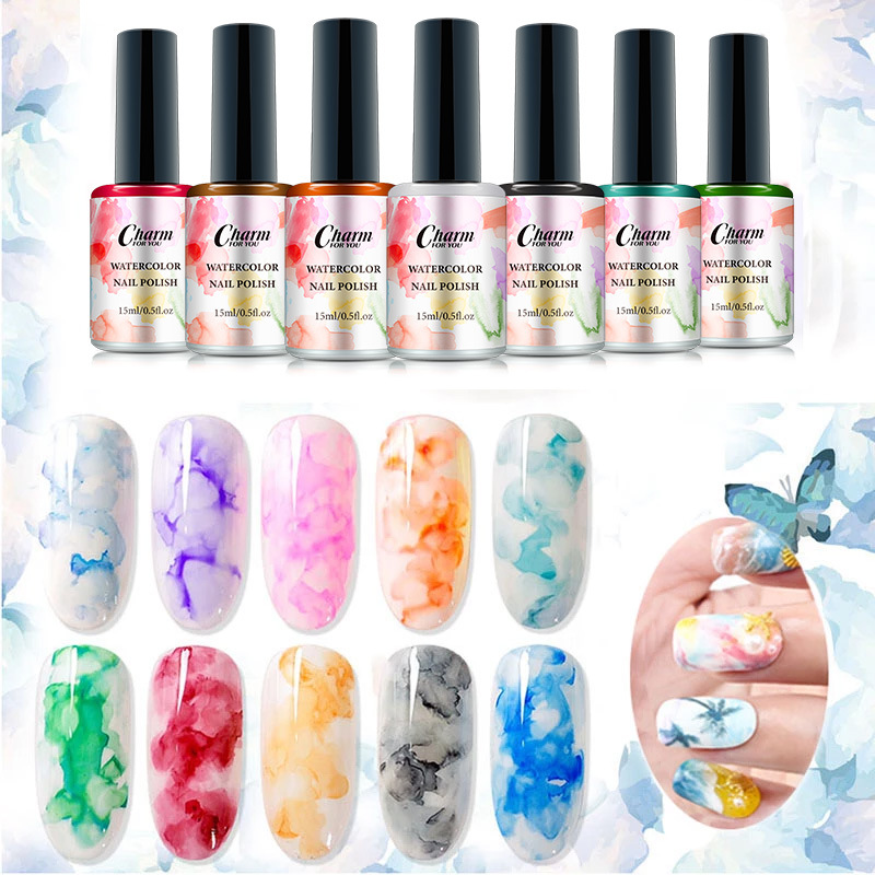 japanese color bloom  painting dyeing liquid nail ink marble dyeing liquid