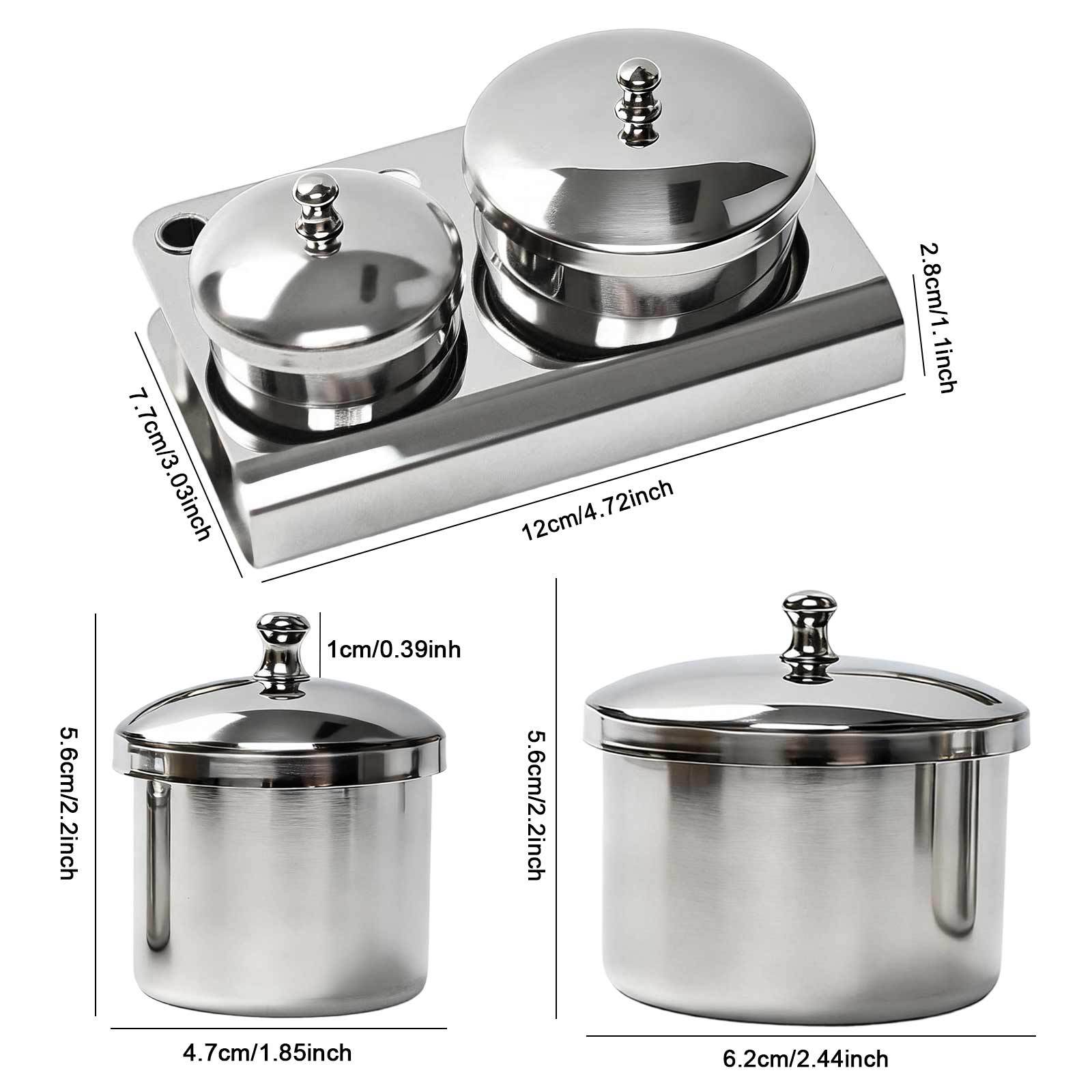 nail tools stainless steel pen washing cup crystal liquid powder cup with lid