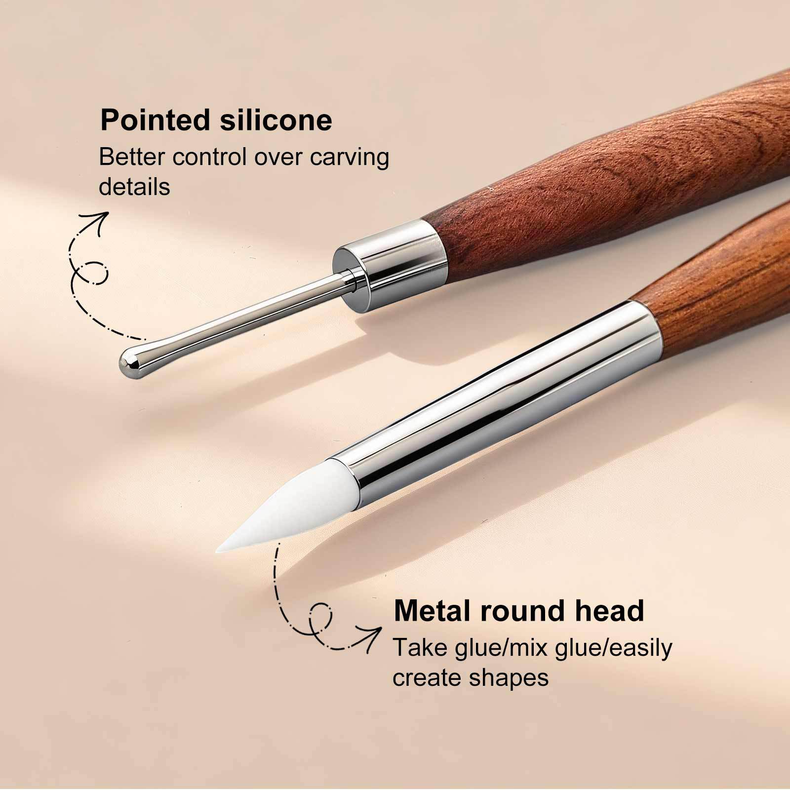 2024 double head nail pen carving pen multi functional silicone pen japanese mix gel pen