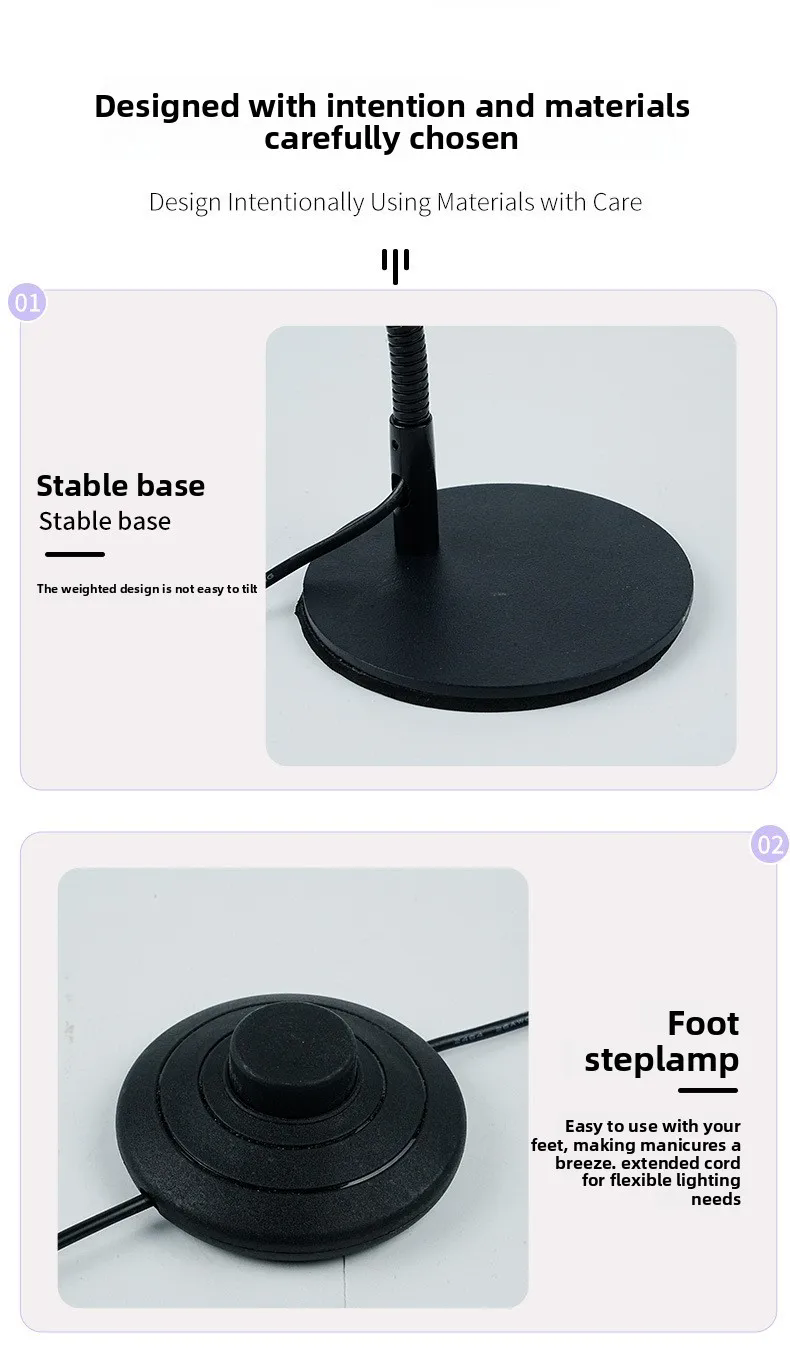 foot pedal nail dryer high brightness spotlighting  nail quick drying lamp