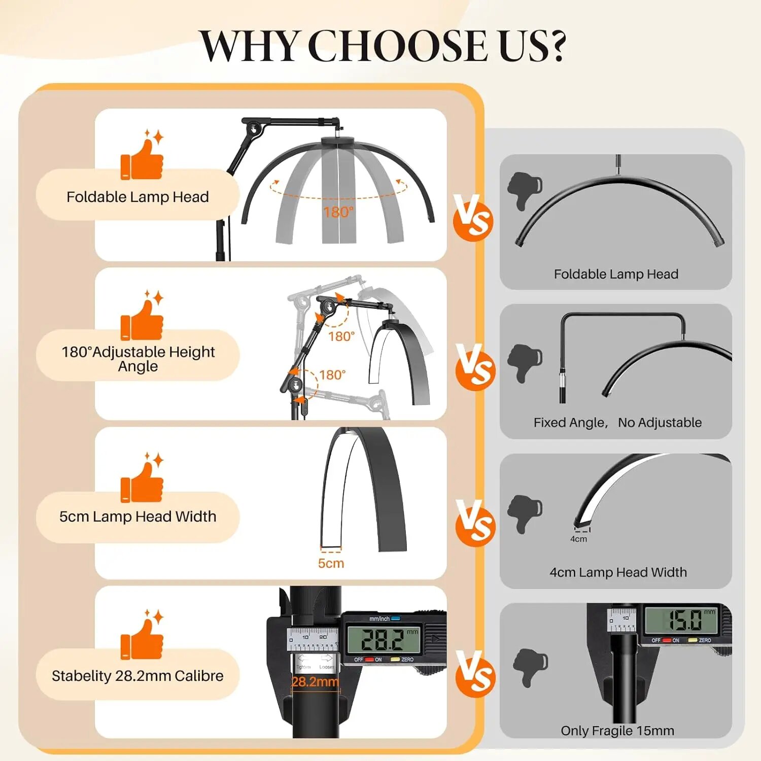 half moon beauty lamp desktop embroidery, nail pattern, eyebrow and eyebrow beauty led