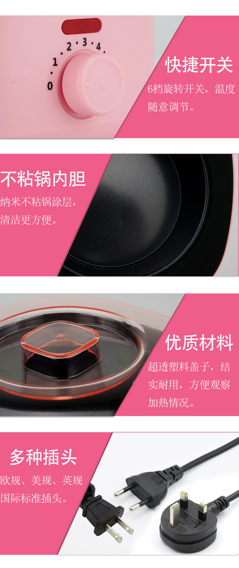 400cc non stick pot wax melting machine multi functional honey wax heating machine