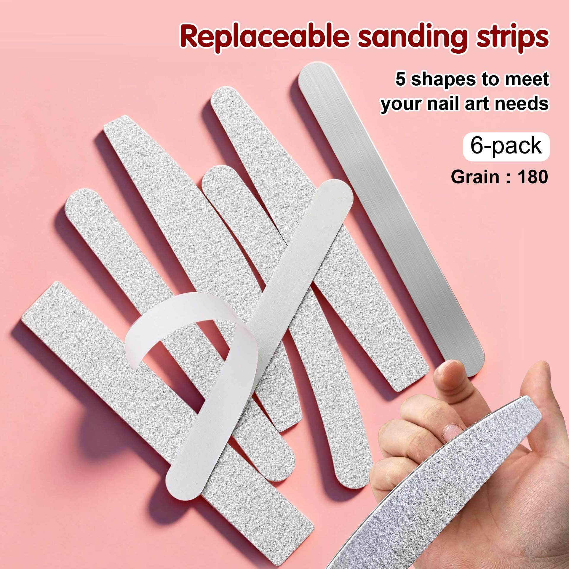removable sandpaper with stainless steel handle metal sanding files set
