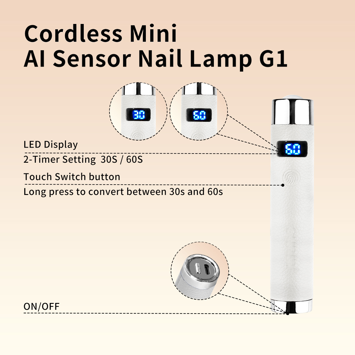 mini uv led nail lamp with ai sensor desk handhold drying lamp cordless portable nail dryer