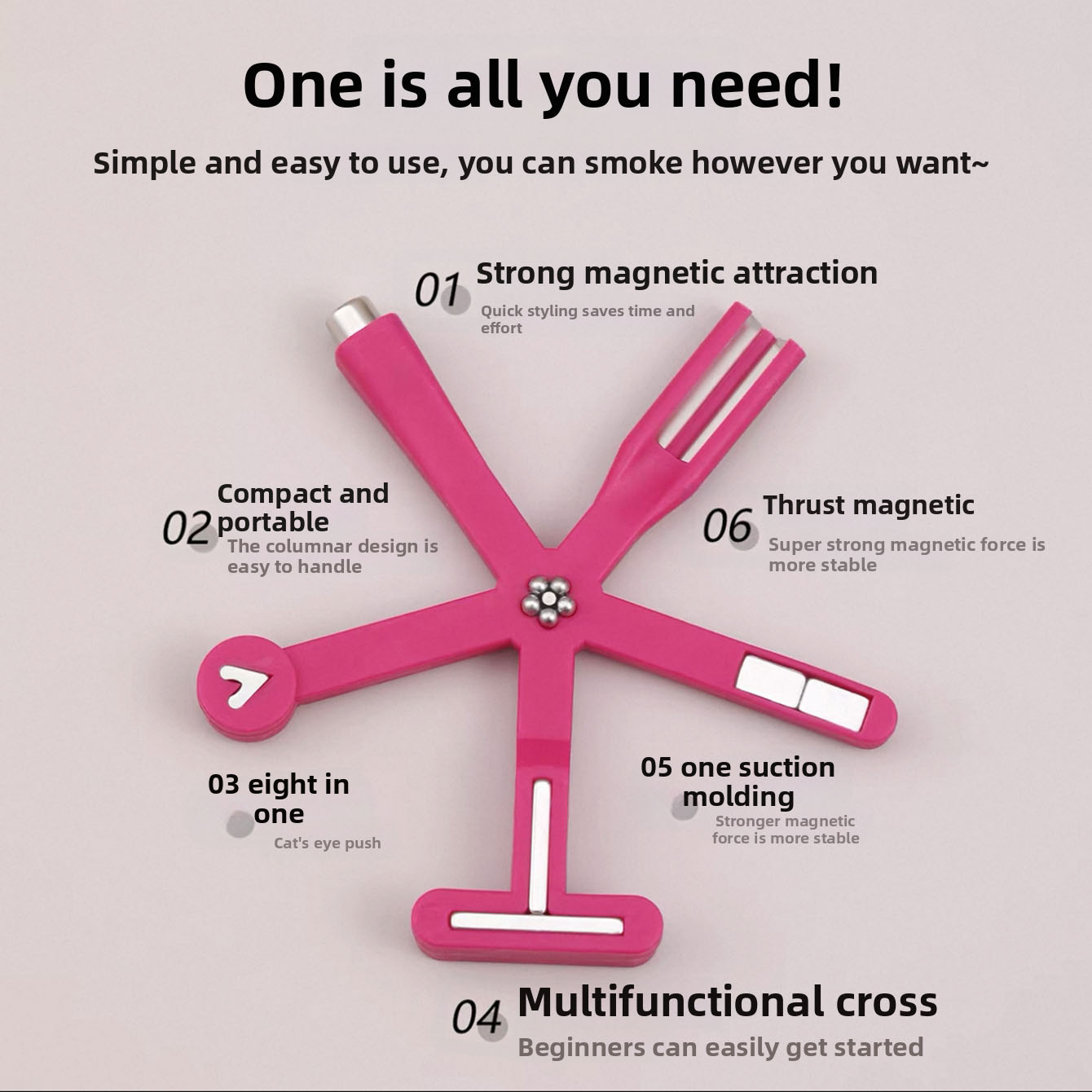 nails art multifunction 8-in-1 magnet stick powerful cat