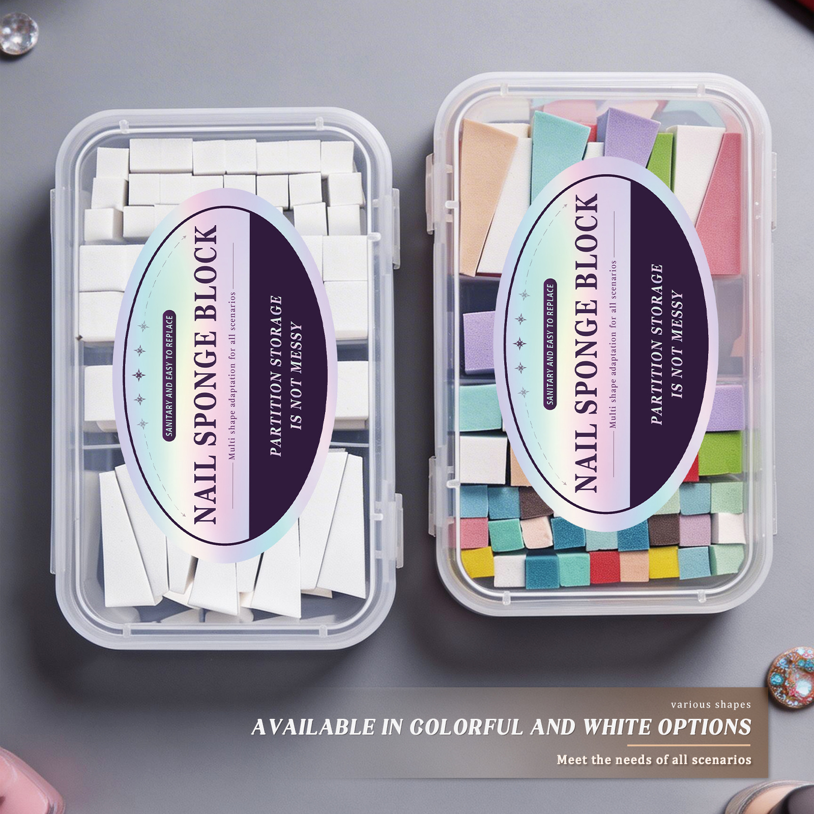 nail art four claw sponge clip pat glue pat cotton small sponge tofu block