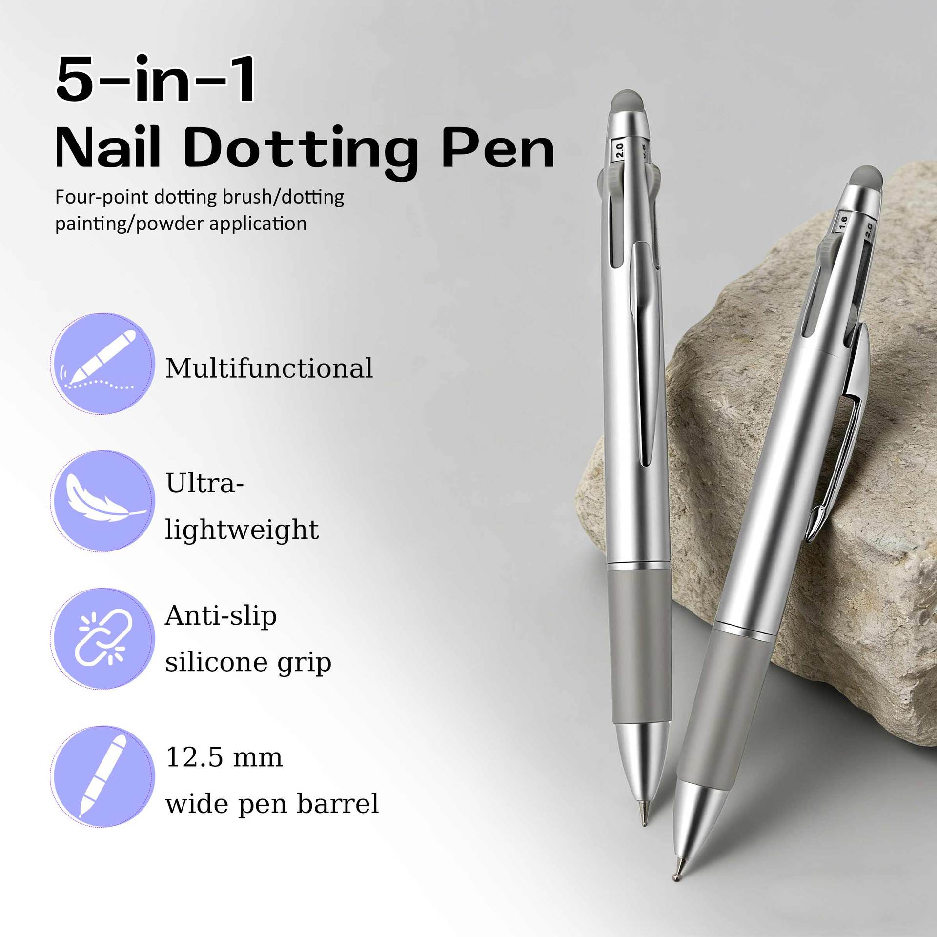 new blunt spot flower hook edge nail tool 5 in 1 drill pen brushing paint