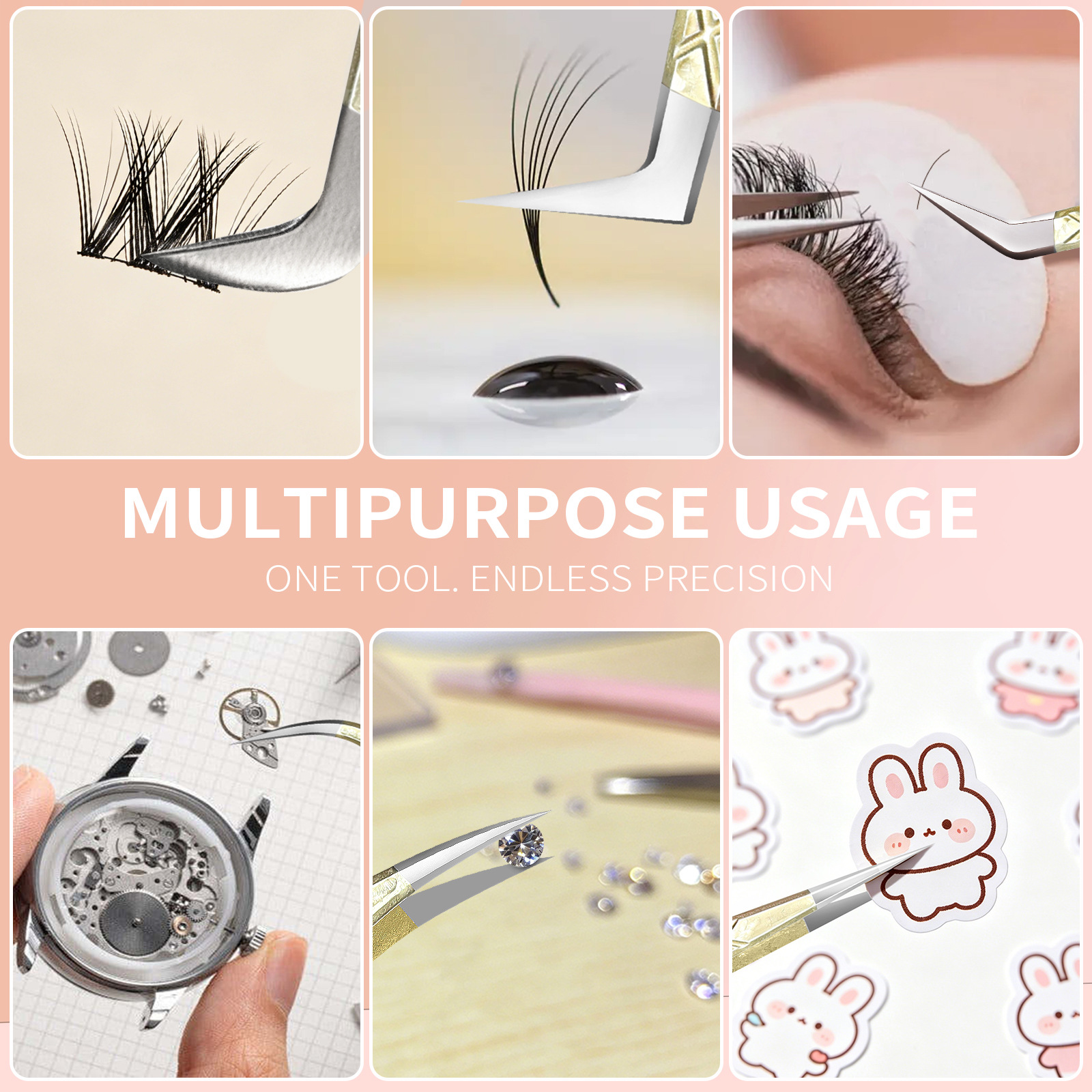 eyelash curler tweezers high-precision professional false eyelash grafting tool nail sticker tweezer