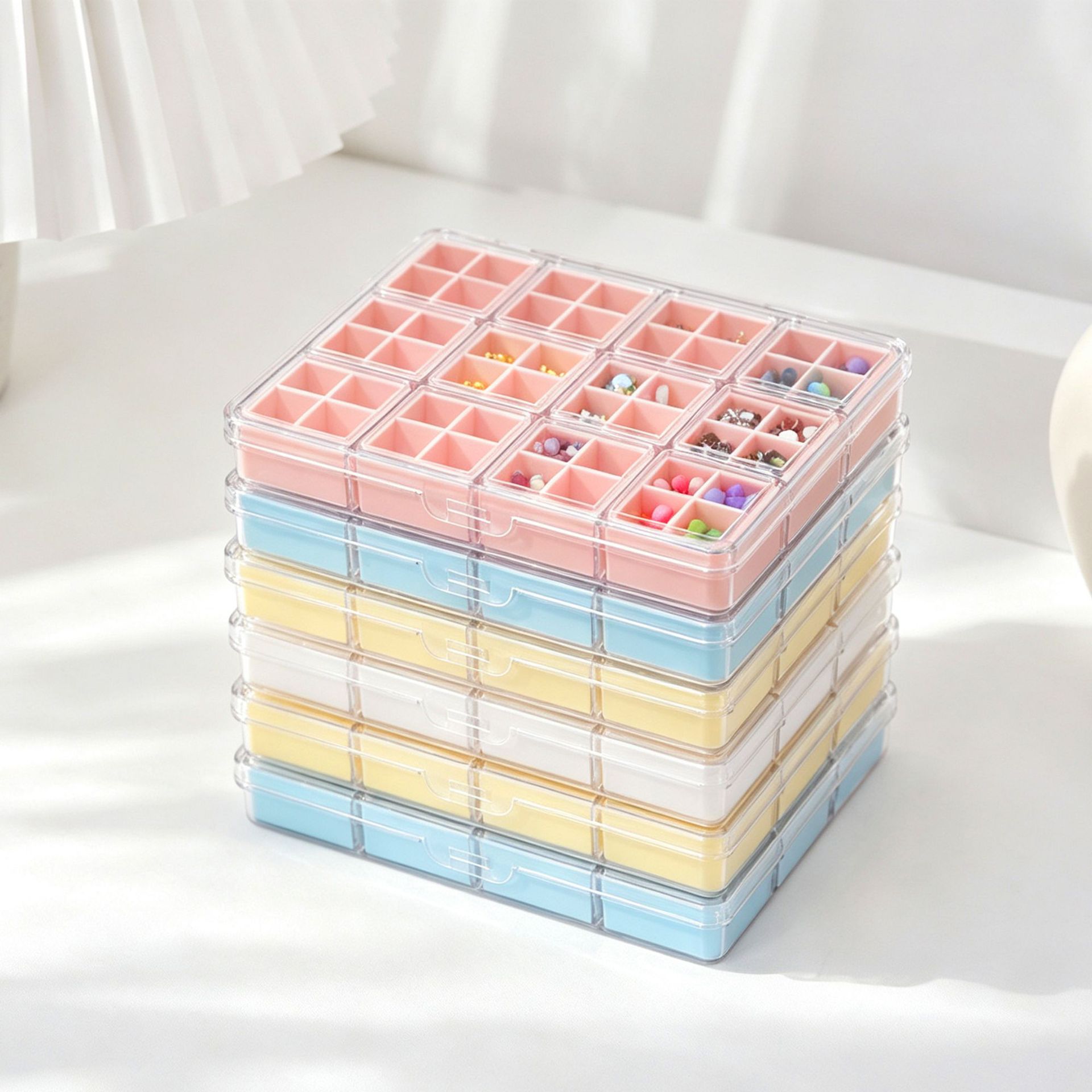 new nail accessories storage box detachable grid diamond box nail alloy diamond accessories sorting