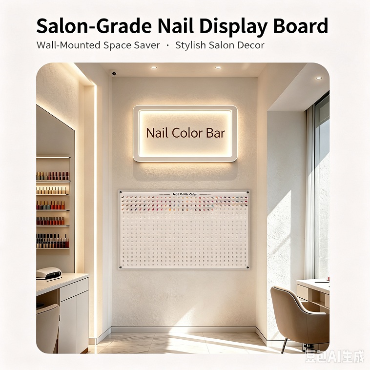 nail art large color board wall mounted tilted acrylic display board nail color testing board