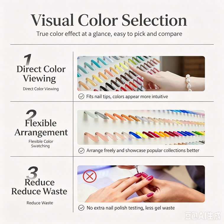 nail art large color board wall mounted tilted acrylic display board nail color testing board